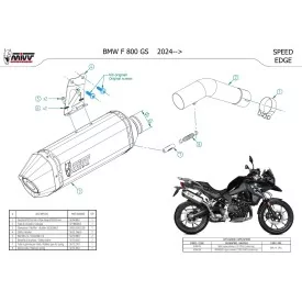 Mivv SPEED EDGE Stainless Steel Bmw F 800 GS B.044.LRX