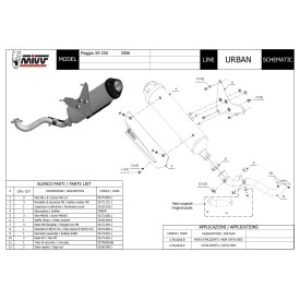 Mivv Escape Deportivo Completo Inox Piaggio X9 250 C.PG.0016.B