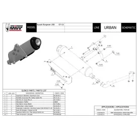 Mivv Echappement Sport Complet Inox Suzuki BURGMAN 200 C.SU.0012.B