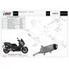 Mivv Komplette Sport-Auspuffanlage Edelstahl Yamaha X-MAX 300