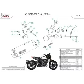 Mivv HR-1 Noir CF Moto 700 CL-X CF.003.LH1BA