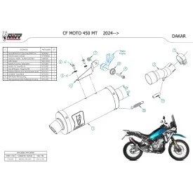 Mivv DAKAR Negro CF Moto 450MT CF.005.LDKB