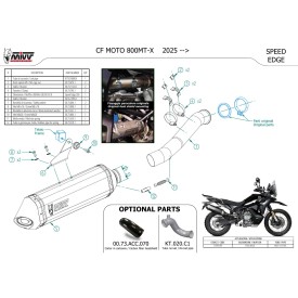 Mivv SPEED EDGE Black CF Moto 800MT-X CF.009.LRB