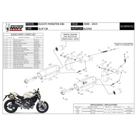 Mivv SUONO Black Ducati MONSTER 696 D.023.L9 + ACC.033.A2