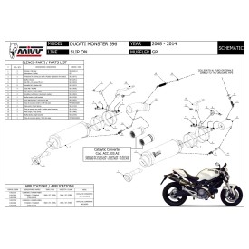 Mivv GP Nero Ducati MONSTER 696 D.023.LXB + ACC.033.A2