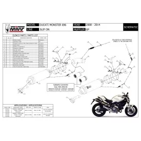 Mivv GP Nero Ducati MONSTER 696 D.023.LXB + ACC.033.A2