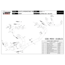 Mivv Decatalizzatore No Kat Ducati HYPERMOTARD 796 D.026.C1