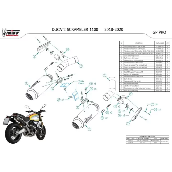 Mivv GPpro Carbonio Ducati SCRAMBLER 1100