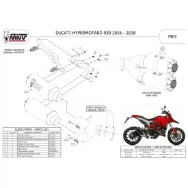 Mivv MK3 Noir Ducati HYPERMOTARD 939 D.043.SM3B