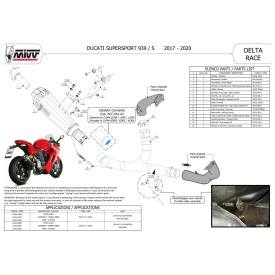 Mivv DELTA RACE Carbonio Ducati SUPERSPORT 939 / S D.044.LDRC + ACC.041.A1