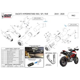 Mivv MK3 Carbono Ducati HYPERMOTARD 950 / SP / RVE D.045.LM3C