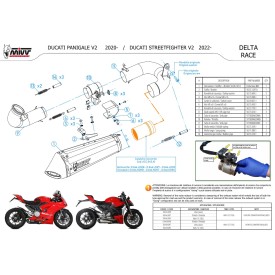 Mivv DELTA RACE Noir Ducati PANIGALE V2 D.046.LDRB + ACC.045.A1