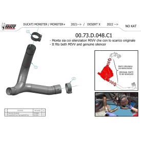 Mivv Decatalizzatore No Kat Ducati DESERTX D.048.C1