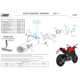 Mivv X-M5 Black Ducati Monster 937