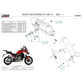Mivv SUONO Inox Ducati MULTISTRADA V4 1100 / S D.052.L7