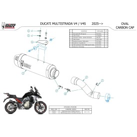 Mivv OVAL Nero fondello carbonio Ducati MULTISTRADA V4 / V4S D.056.LZC
