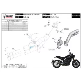 Mivv DOUBLE GUN Schwarz Benelli LEONCINO 500 E.002.LDGB