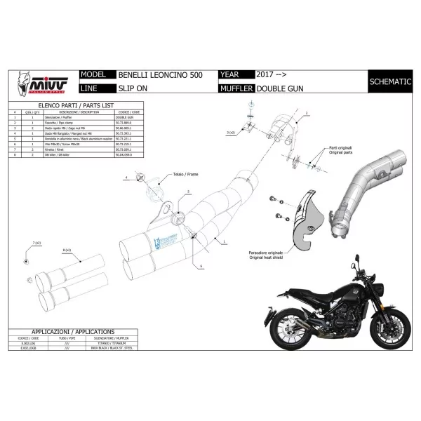 Mivv DOUBLE GUN Black Benelli LEONCINO 500