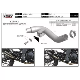 Mivv No Kat Dacatalyzer Benelli BN 502 C
