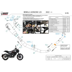 Mivv Sport Exhaust Full System Black Benelli LEONCINO 125 E.007.LC4B + ACC.073.A1