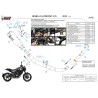 Mivv Komplette Sport-Auspuffanlage Schwarz Benelli LEONCINO 125 E.007.LC4B + ACC.073.A1