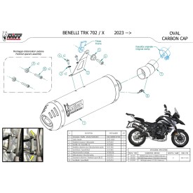 Mivv OVAL Carbone fond carbone Benelli TRK 702 / X E.012.LEC