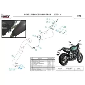 Mivv X-M1 Schwarz Benelli LEONCINO 800 TRAIL E.011.LC4B