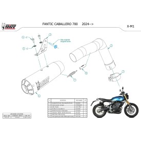 Mivv X-M1 Schwarz Fantic Motor CABALLERO 700 FM.002.LC4B