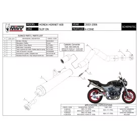 Mivv X-cone Honda Hornet 600 H.020.LC3 + ACC.033.A1