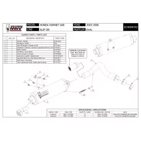 Mivv Oval Honda Hornet 600 H.020.LX1 + ACC.033.A1