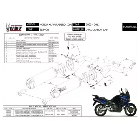 Mivv Oval Honda XL 1000 Varadero H.036.LEC + ACC.033.A2