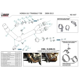 Mivv No Kat Dacatalyzer Honda XLV Transalp 700 H.040.C1