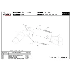 Mivv Decatalizzatore No Kat Honda CB 1000 R