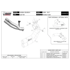 Mivv DOUBLE GUN Inox Honda CB 1000 R H.041.LDGX