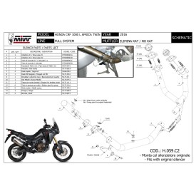 Mivv Tube Décata Honda CRF 1000 L AFRICA TWIN H.059.C2