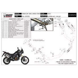 Mivv Tube Décata Honda CRF 1000 L AFRICA TWIN H.059.C2