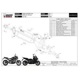 Mivv SUONO Schwarz Honda NC 750 S / X H.065.L9