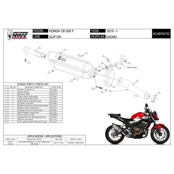 Mivv Suono Honda CB 500 F