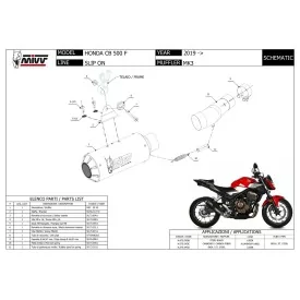 Mivv M3 Honda CB 500&nbsp;F H.075.SM3C