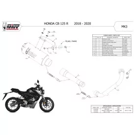 Mivv MK3 Honda CB 125 R