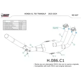 Mivv Suppressor du Catalyseur Honda XL 750 Transalp