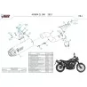 Mivv HR-1 Nero fondello carbonio Honda CL 500