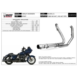 Mivv Decatalizzatore No Kat HD STREET GLIDE / ANNIVERSARY / SPECIAL / SPECIAL ANNIVERSARY HD.001.C1
