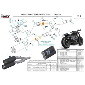 Mivv HR-1 Black HD SPORTSTER S HD.004.LH1BA + ACC.096.A2