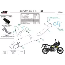 Mivv DAKAR Negro Husqvarna NORDEN 901 HU.002.LEKB