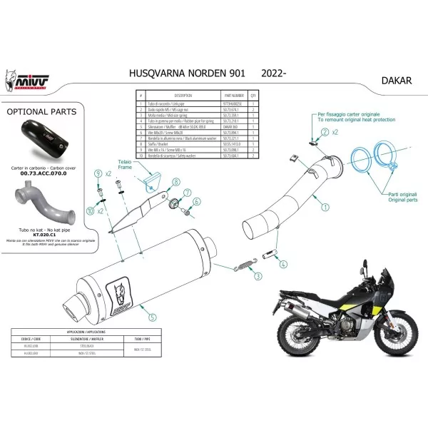 Mivv DAKAR Black Husqvarna NORDEN 901