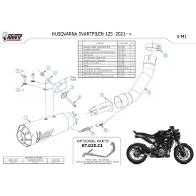 Mivv X-M1 Black Husqvarna SVARTPILEN 125 HU.005.LC4B