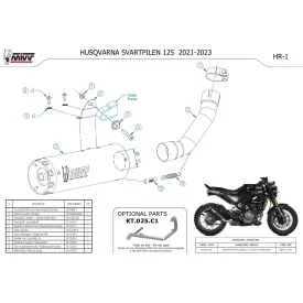 Mivv HR-1 Nero Husqvarna SVARTPILEN 125 HU.005.LH1BA