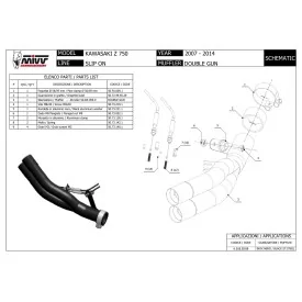 Mivv Double Gun Black Kawasaki Z750