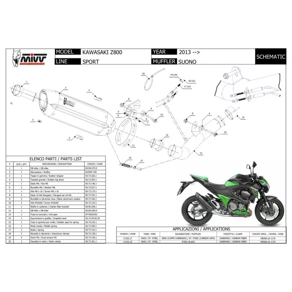 Mivv Suono Kawasaki Z800